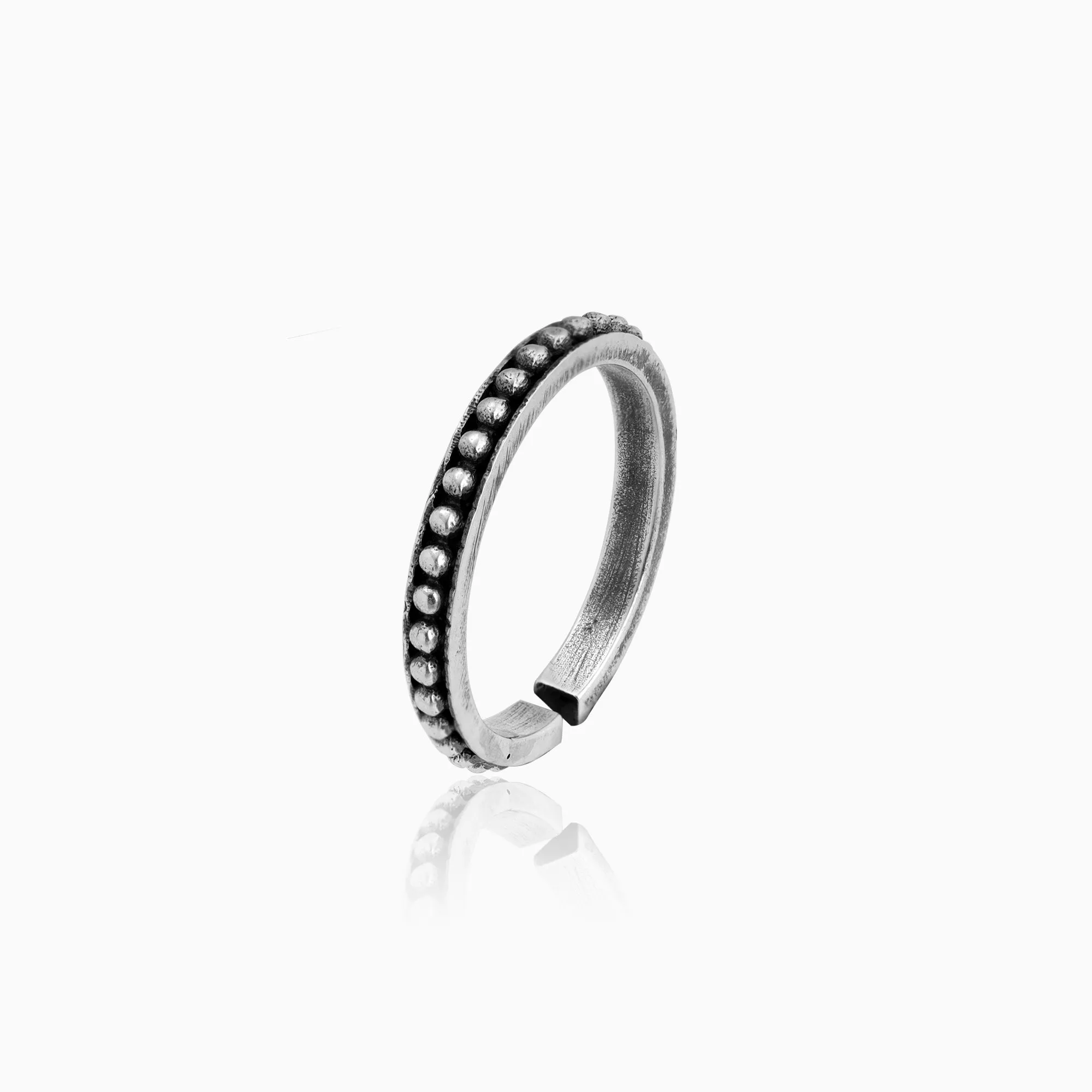 Oxidised Silver Freckled Ring