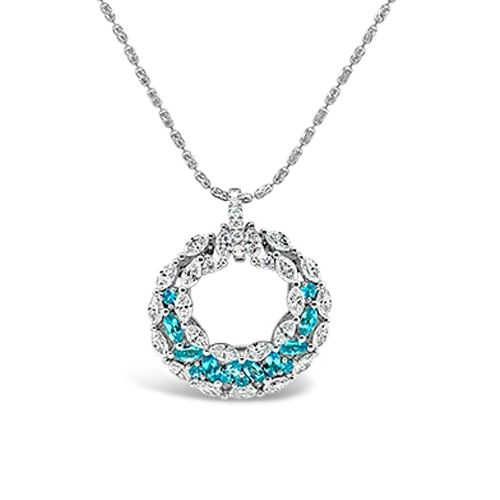 Paraiba & Diamond Pendant