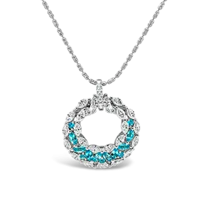 Paraiba & Diamond Pendant