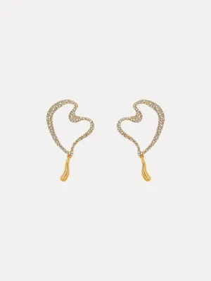 Pav?? Heart Earrings