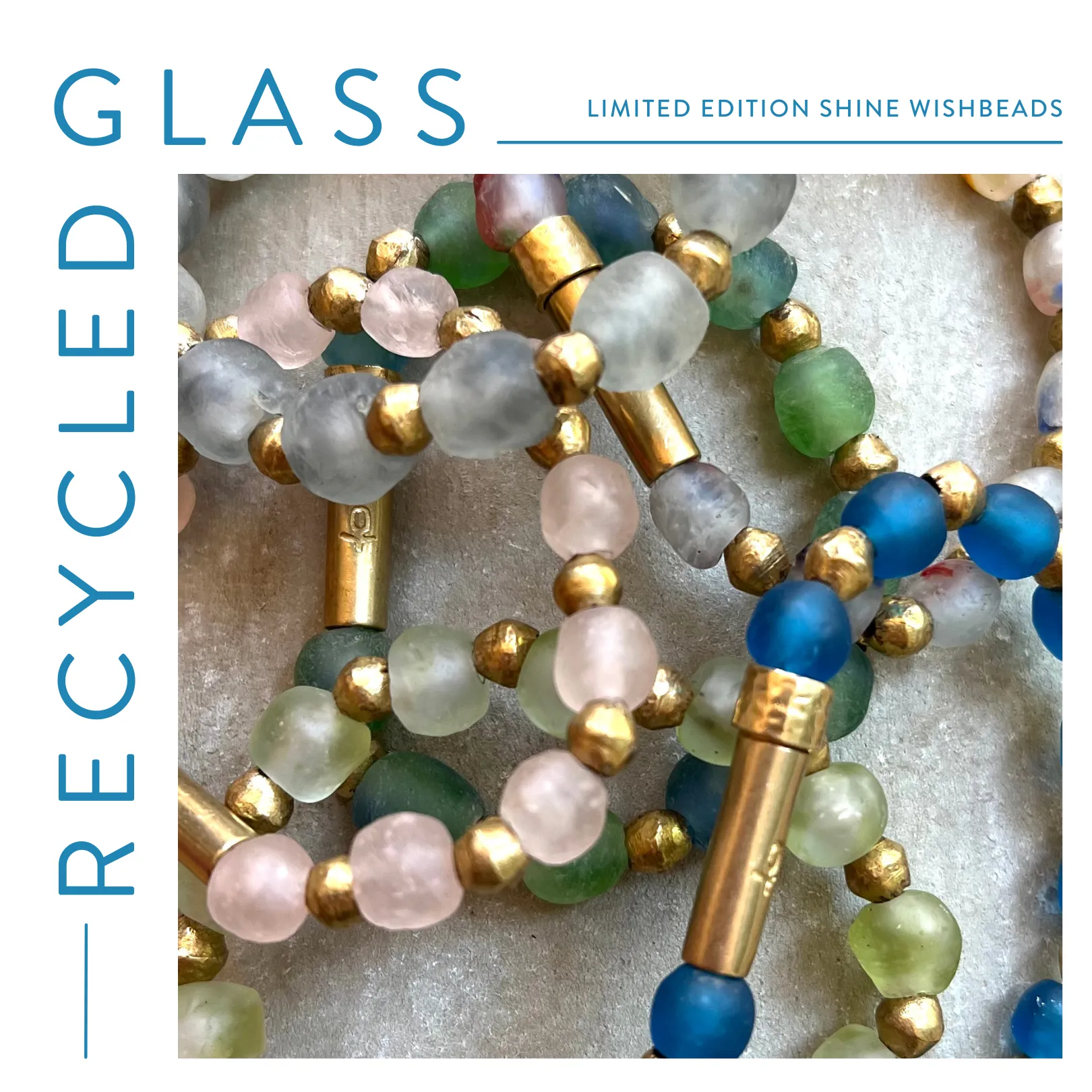 Recycled Glass Grass Shine Bracelet