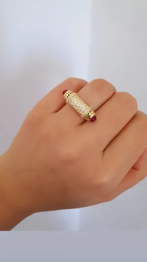 Red Pella Adjustable Ring