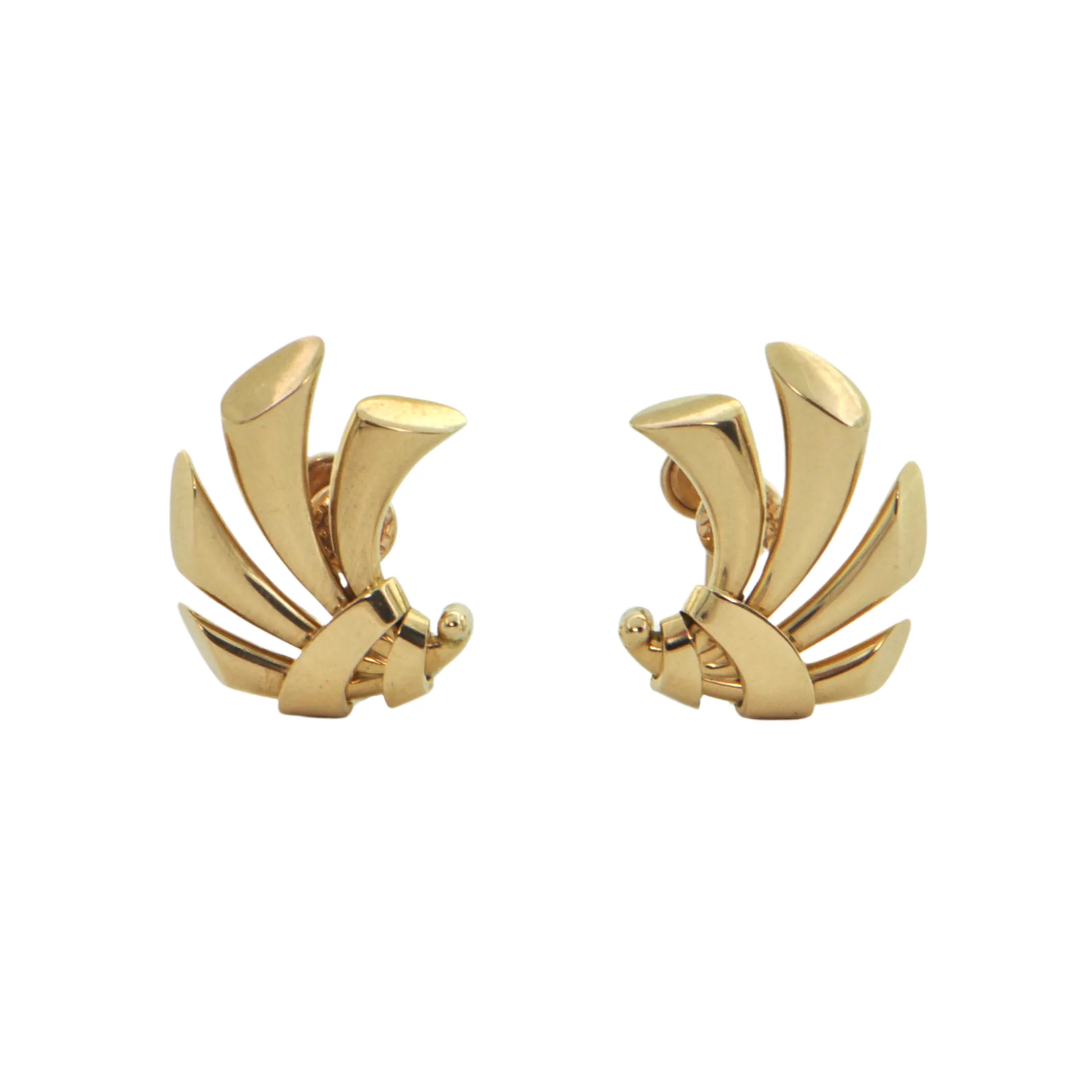 Retro 14K Yellow Gold Earrings