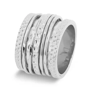 Rhodium plated 925 silver ring