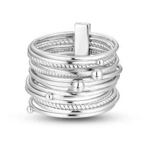 Rhodium plated 925 silver ring