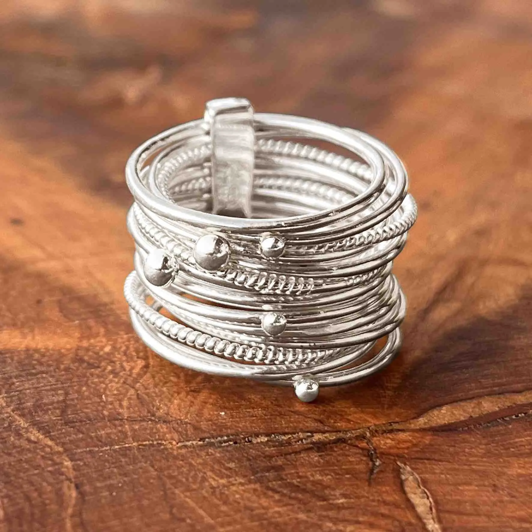 Rhodium plated 925 silver ring