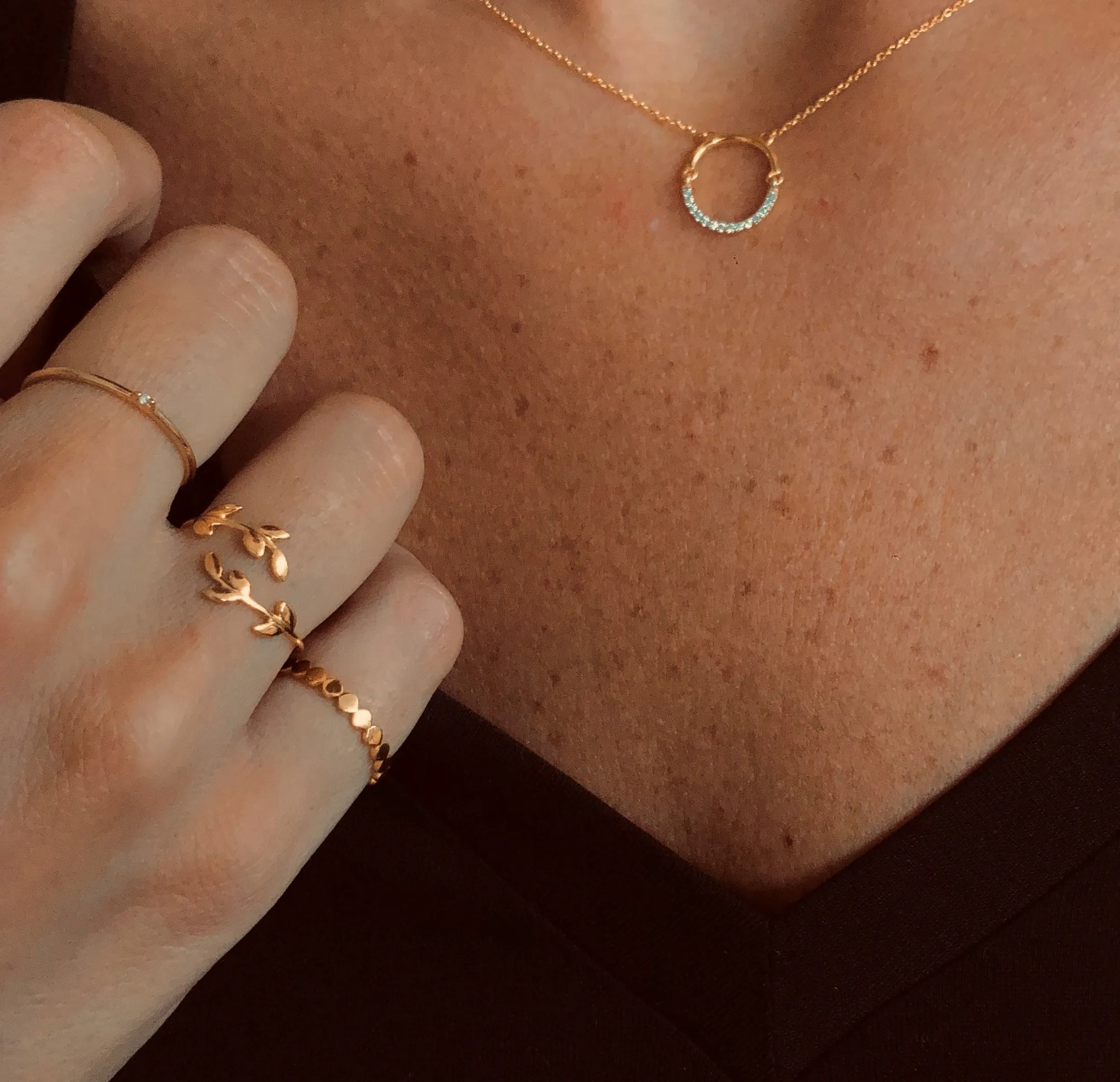 Ring in 925 silver gilded with 18k yellow gold