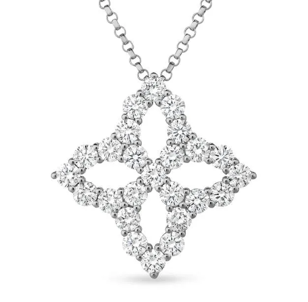ROBERTO COIN 18K PRINCESS FLOWER NECKLACE