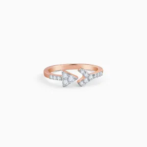 Rose Gold Heartshot Diamond Ring