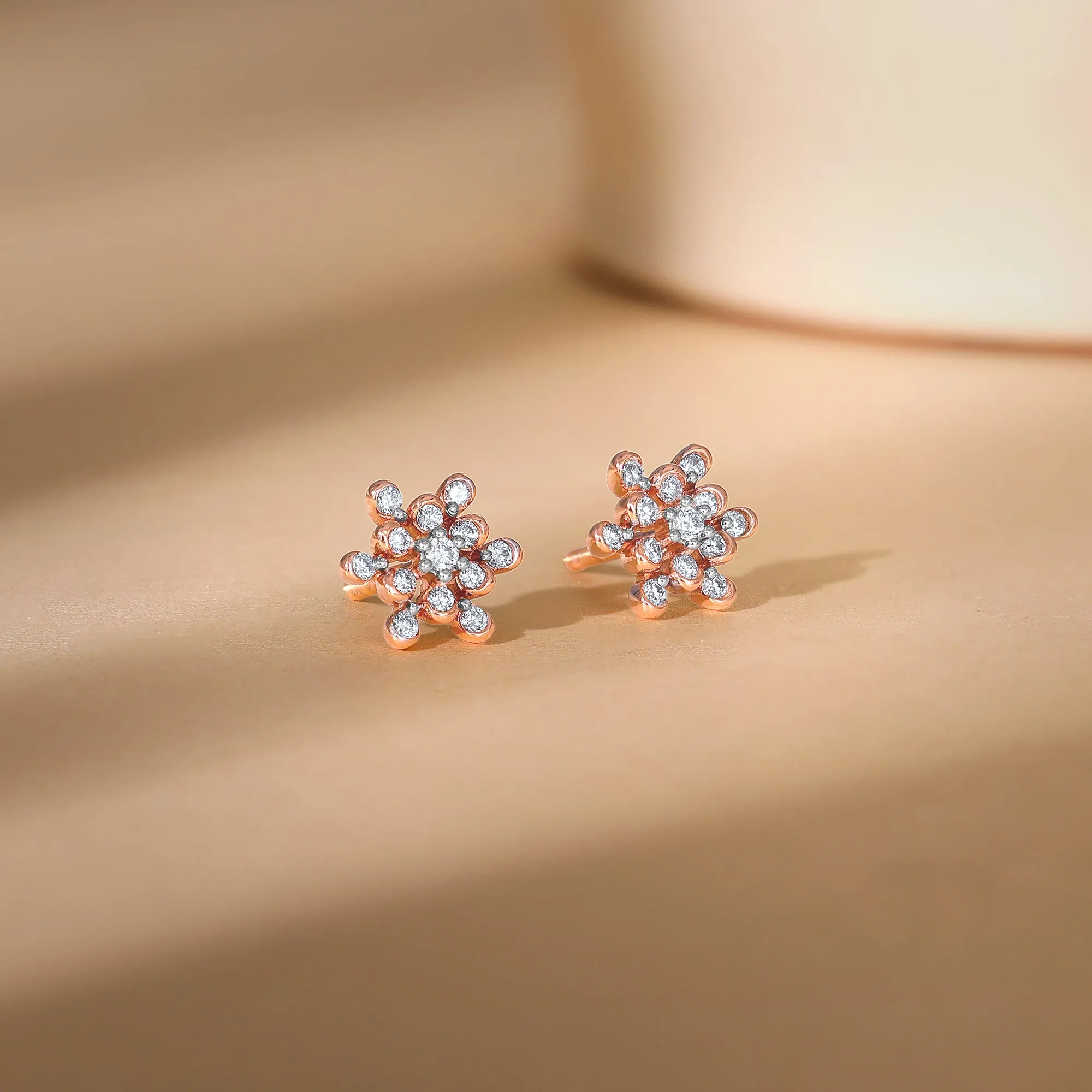Rose Gold Magnetiq Diamond Earrings