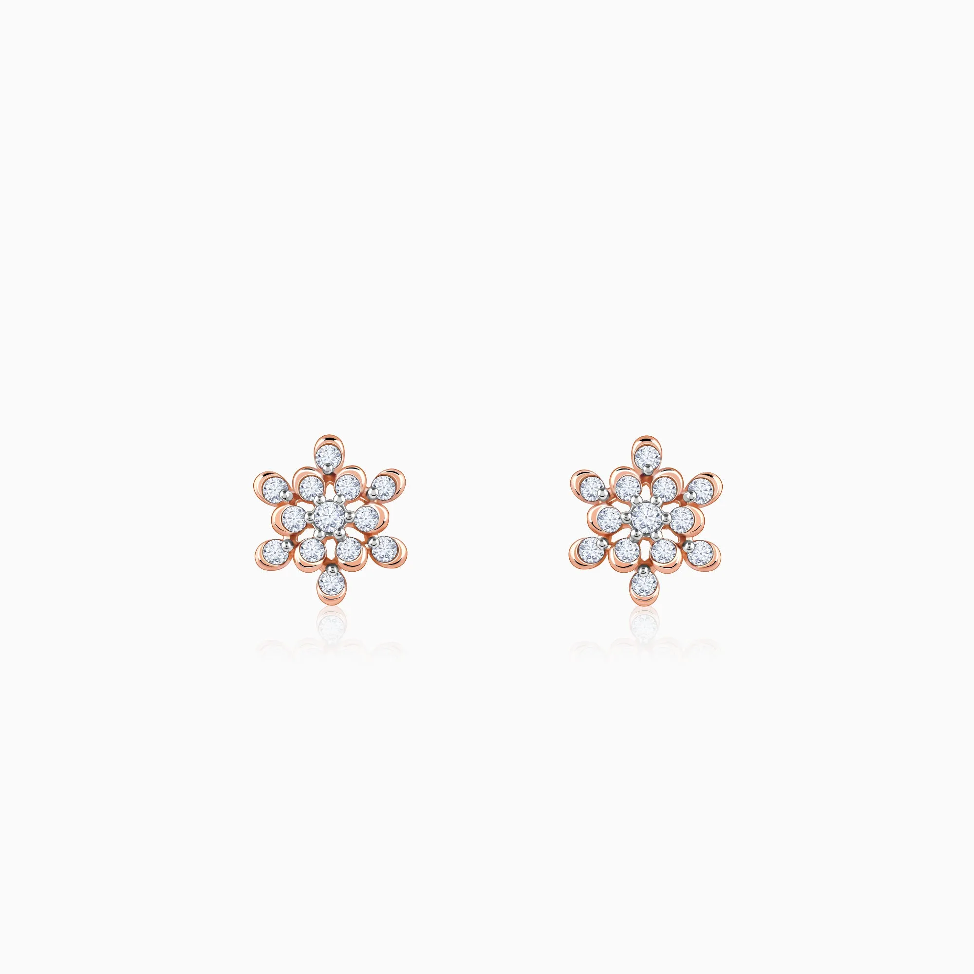 Rose Gold Magnetiq Diamond Earrings
