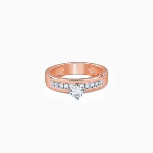 Rose Gold Smitten Solitaire Diamond Ring