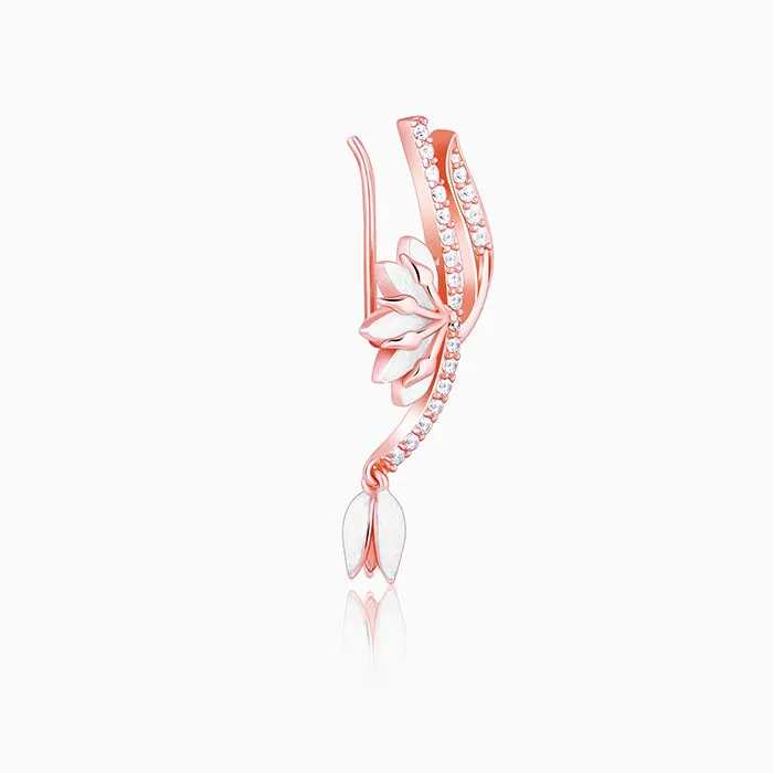 Rose Gold Snowy Safed Musli Earrings