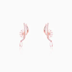 Rose Gold Snowy Safed Musli Earrings