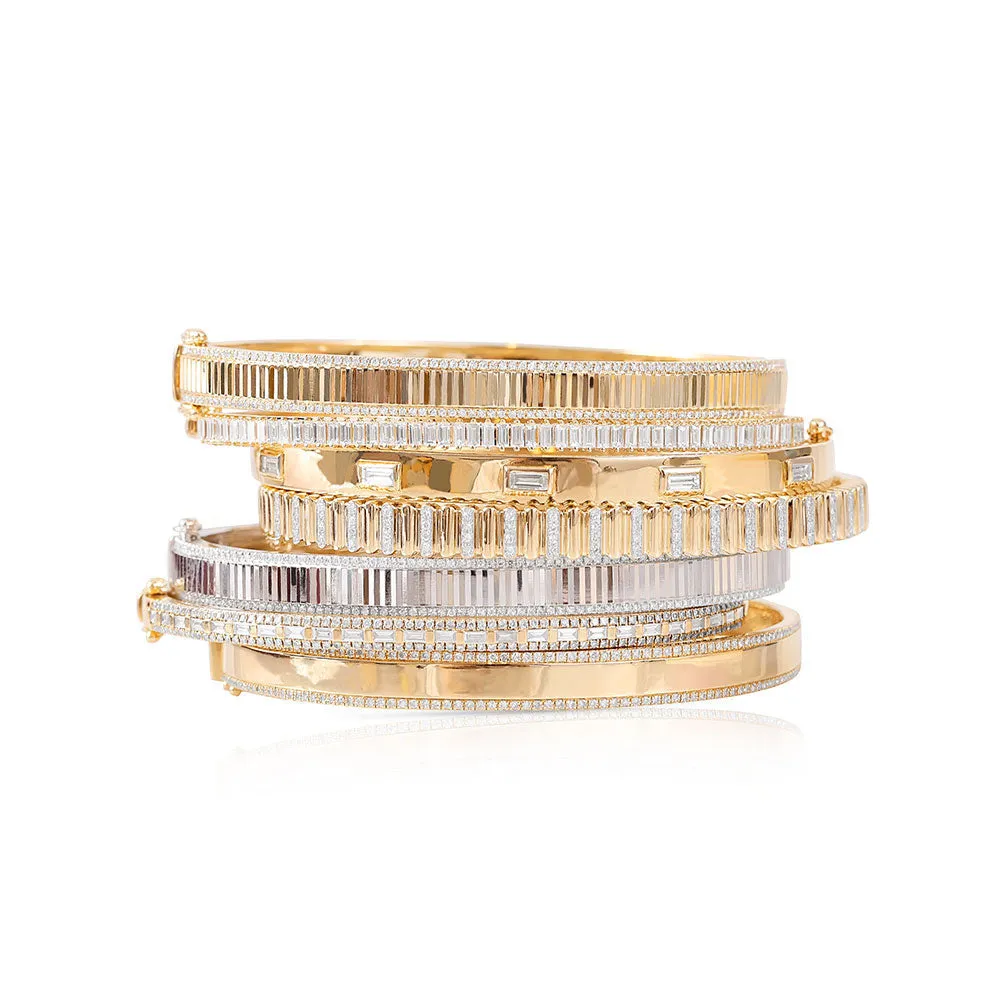 SAMANTHA DIAMOND FLUTED BANGLE