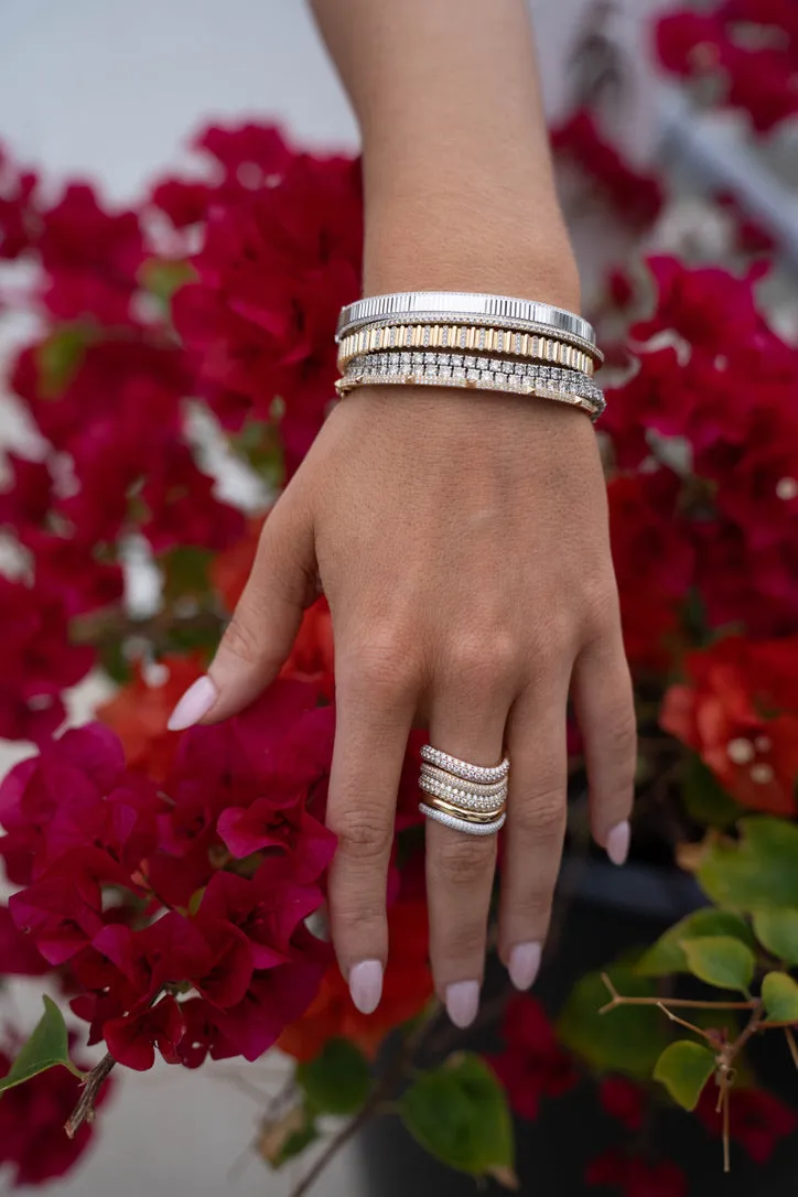 SAMANTHA DIAMOND FLUTED BANGLE