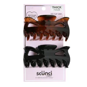 Scunci No Slip Grip Thick Hair Large Claw Clips 2pcs