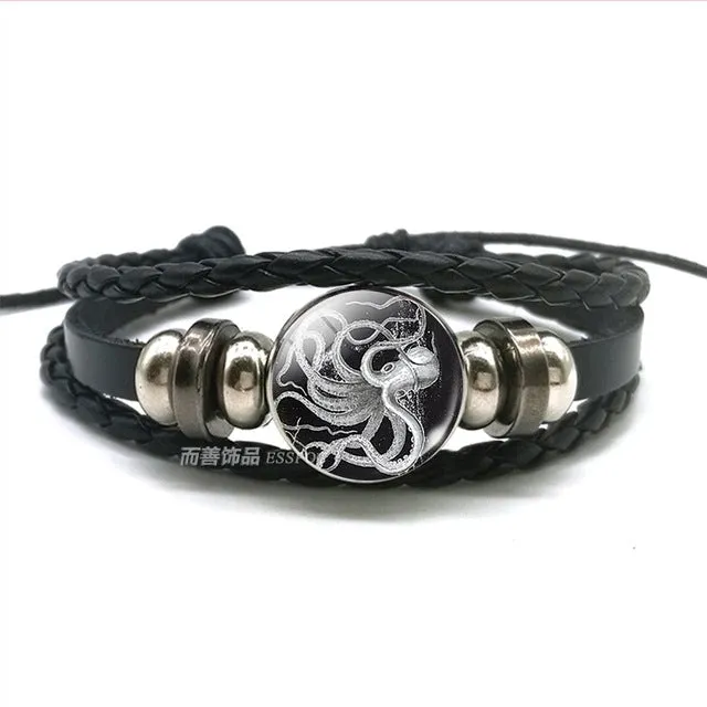 Sea Turtle Bracelet Sea Turtle Octopus Dolphin Starfish Glass Beads Button Bracelet Anklet Punk Style Men Women Fashion