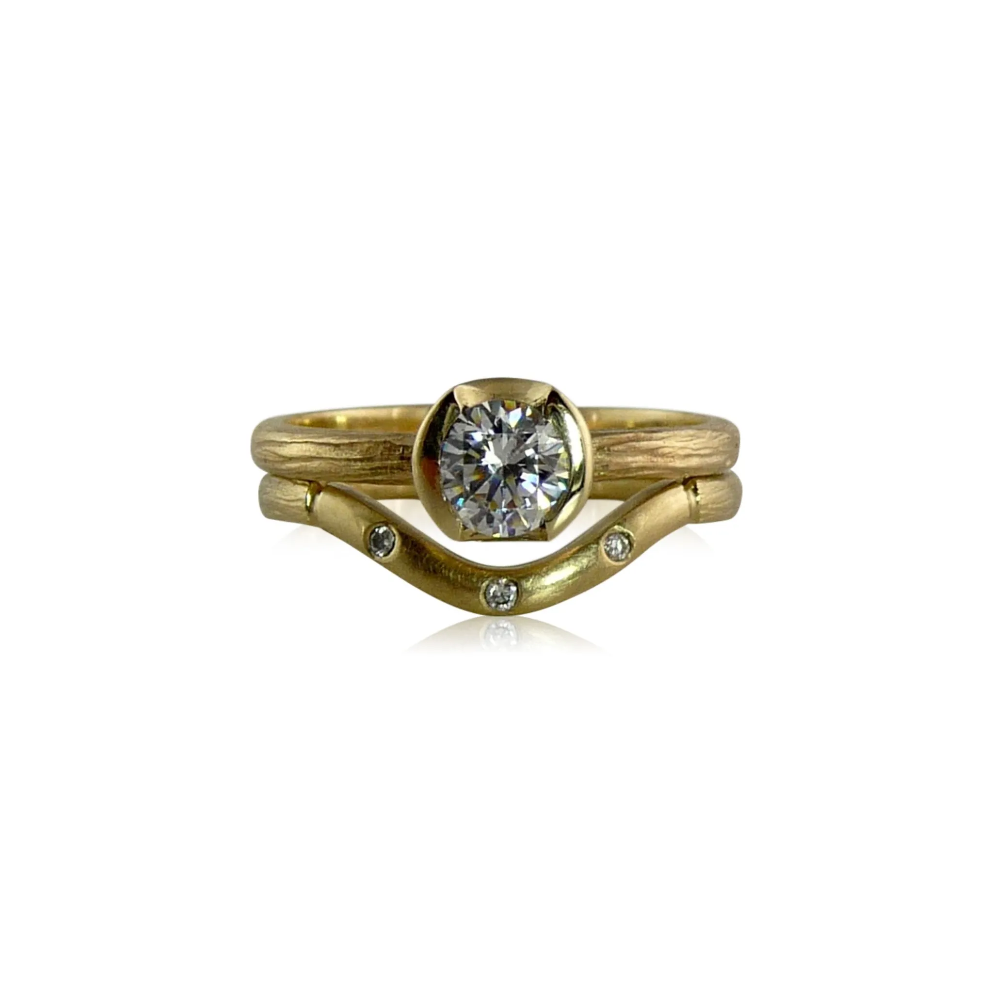 Sequoia Contour Gold Diamond Band