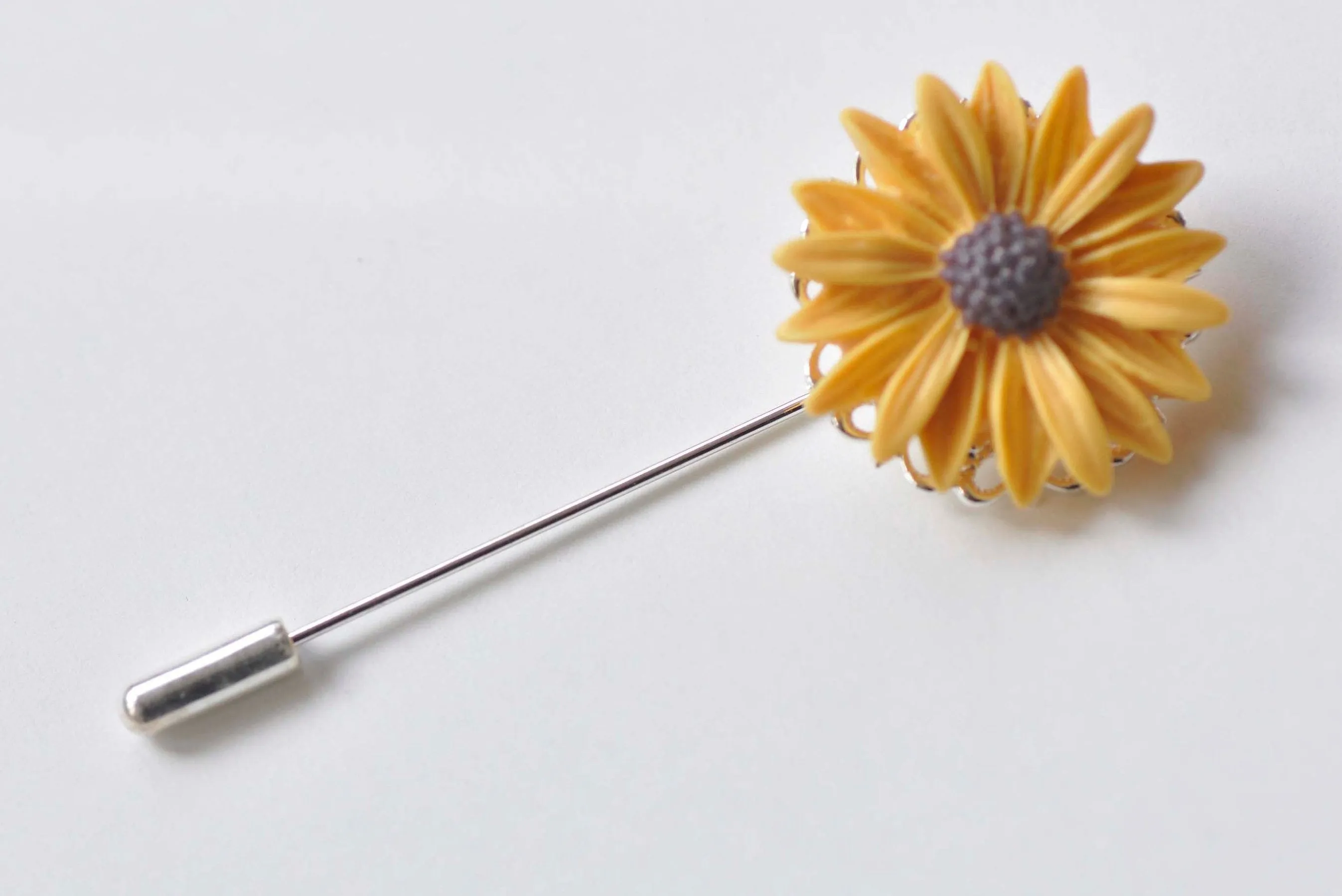 Shiny Silver Stick Lapel Pin Clutch 50mm With 25mm Pad Set of 10 A4555