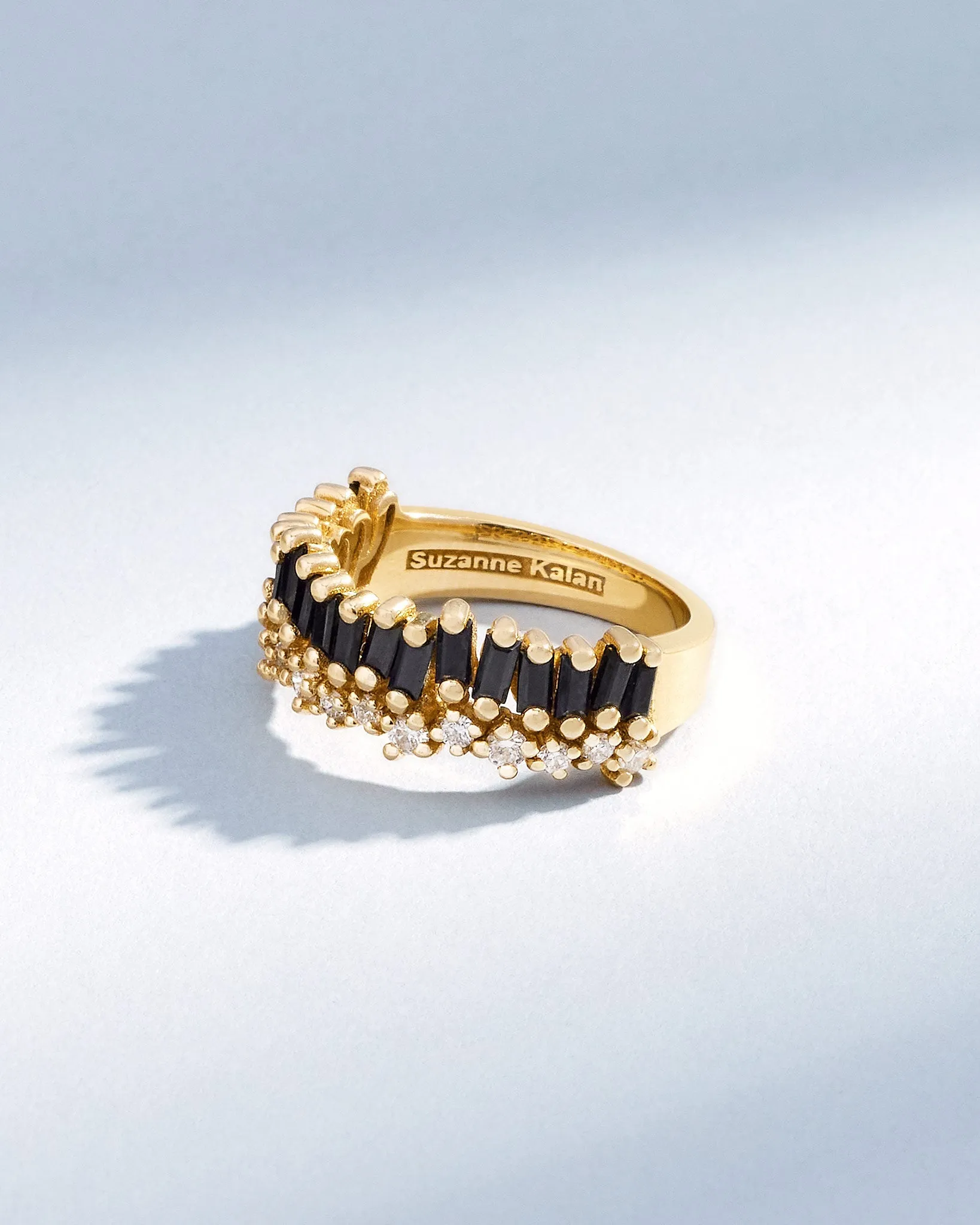 Short Stack Black Sapphire Half Band