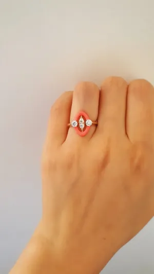 Siara Rose Gold Plated 925 Sterling Silver Ring