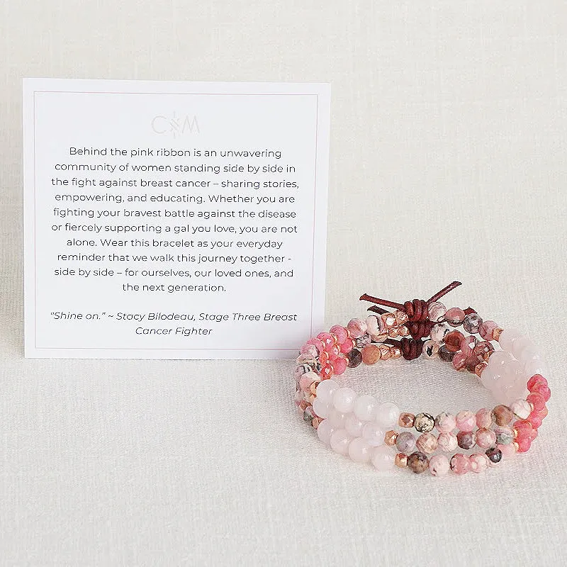Side By Side Mini Bracelet | Breast Cancer Support Bracelet