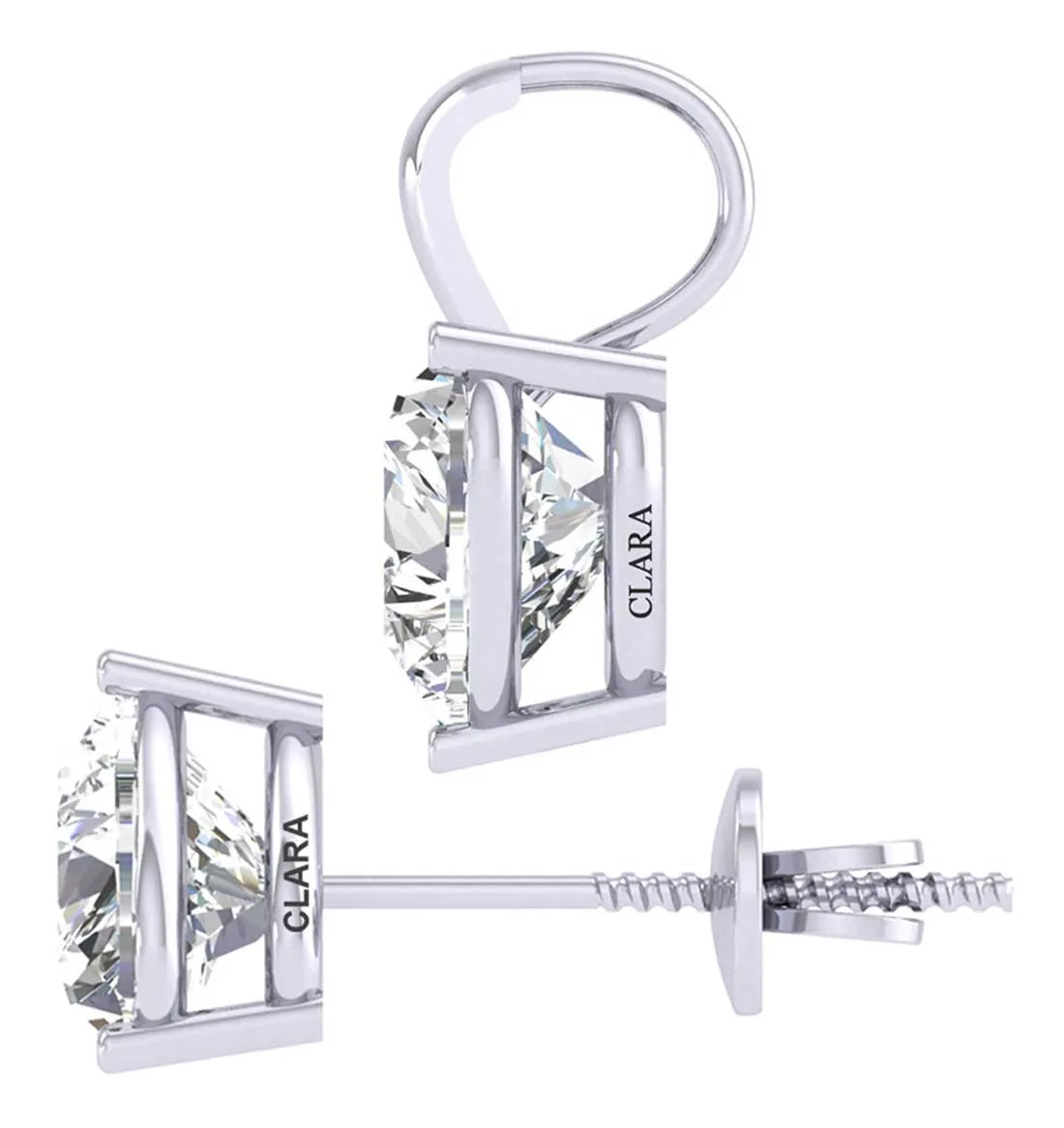 Silver Heart Solitaire Jewellery Set