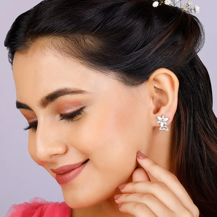 Silver One in a Trillium Earrings
