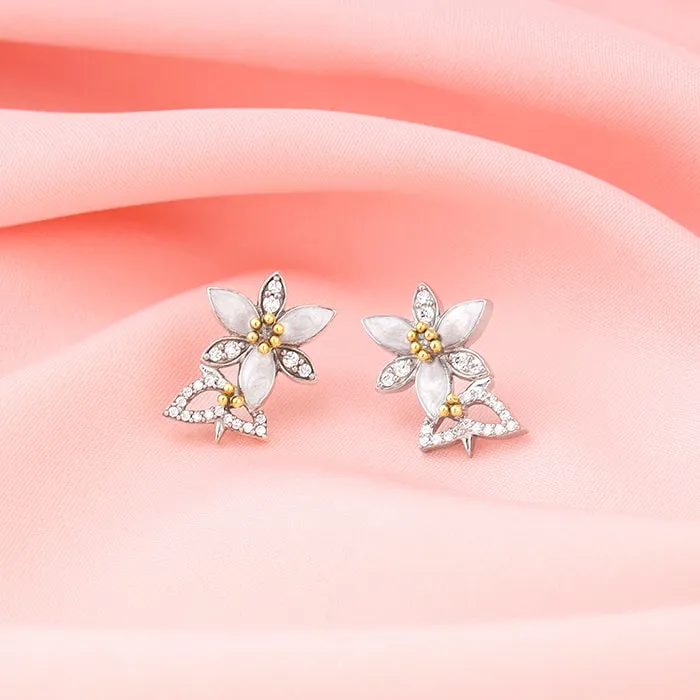 Silver One in a Trillium Earrings