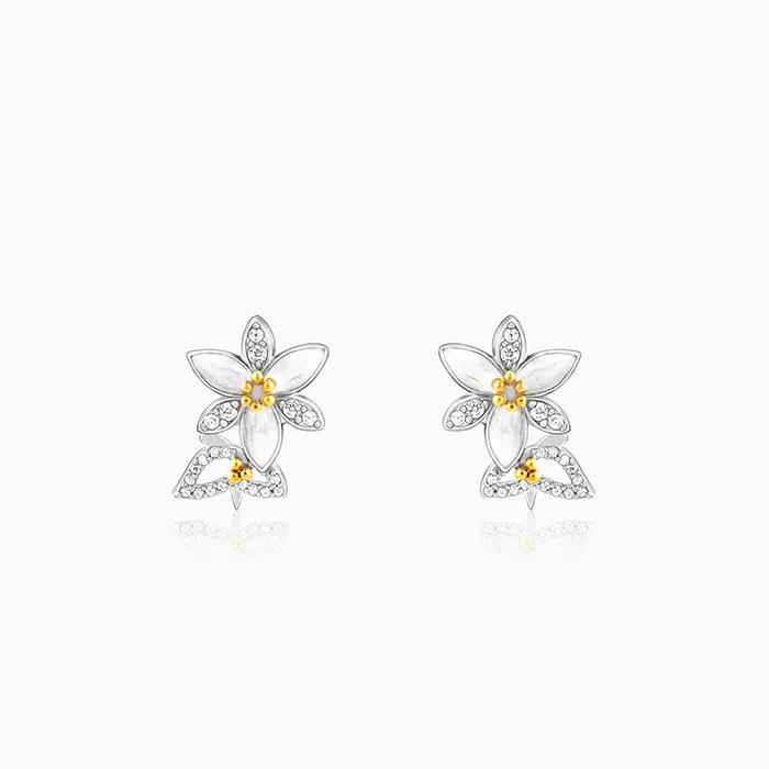 Silver One in a Trillium Earrings