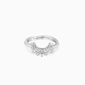 Silver See The Moon Ring