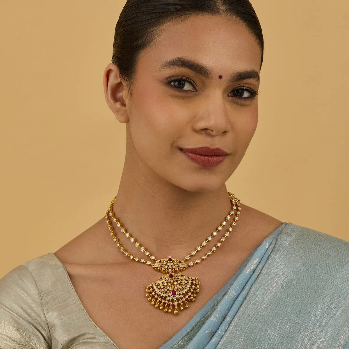 Silver Temple Necklace 180452