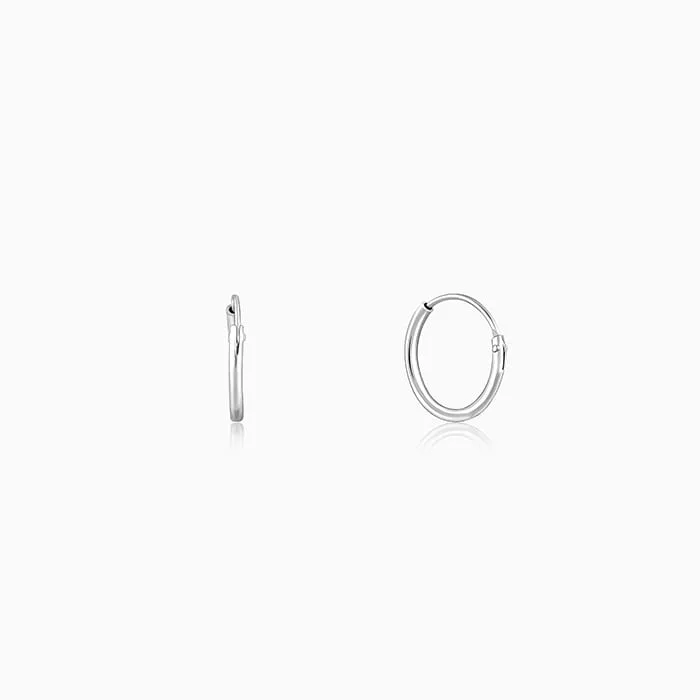 Silver Tiger Cub Kids Hoop Earrings (4-12 yrs)