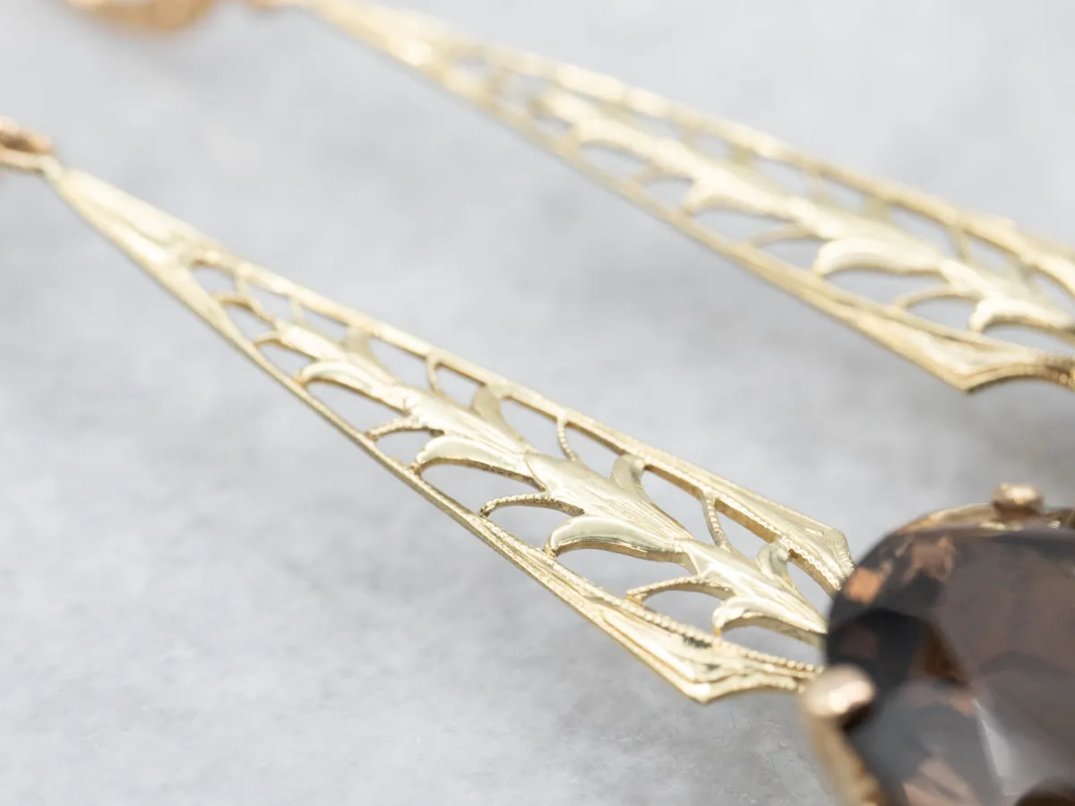 Smoky Quartz Statement Earrings