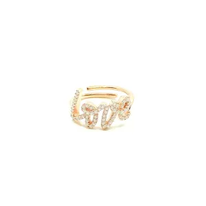 Sterling Silver Adjustable Love Ring