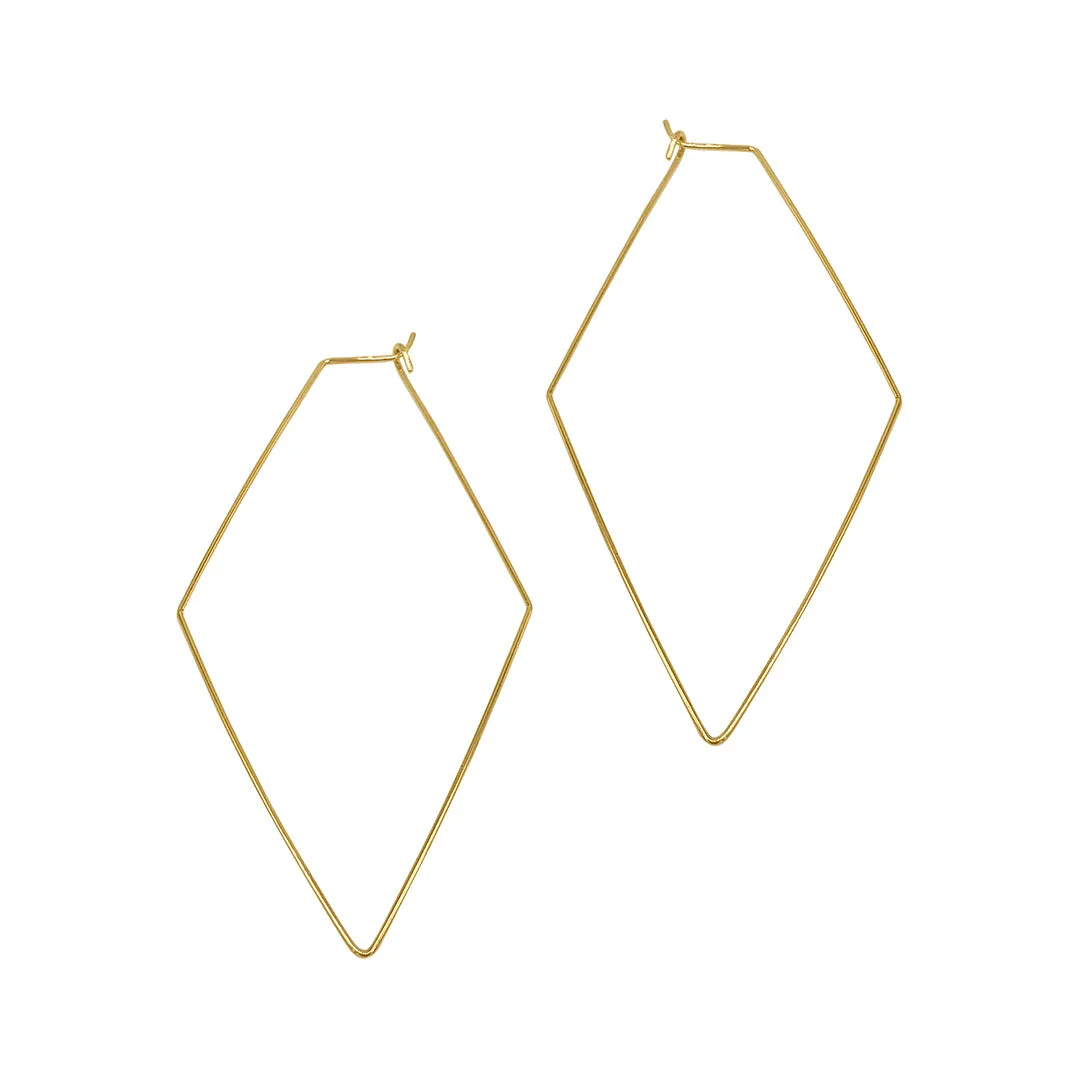 Tarnish Resistant 14k Gold Plated Geometric Hoop Earrings