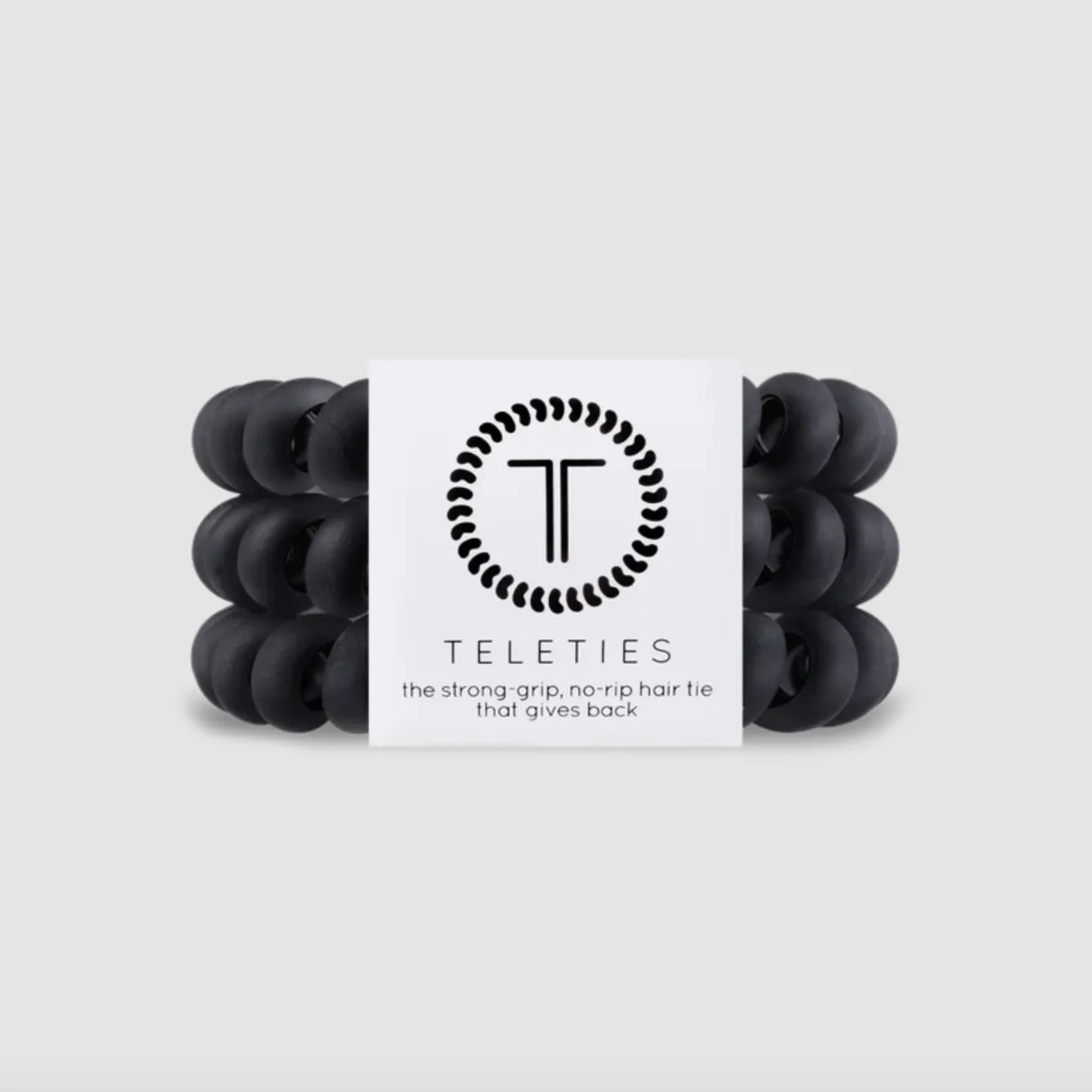 Teleties Matte Black ?? Large (Set of 3)