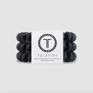 Teleties Matte Black ?? Large (Set of 3)