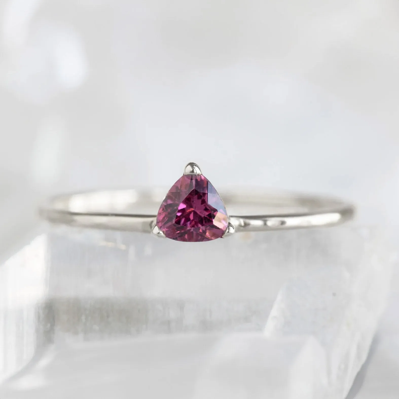 The Pink Garnet Crown Ring | Yellow, Rose or White Gold