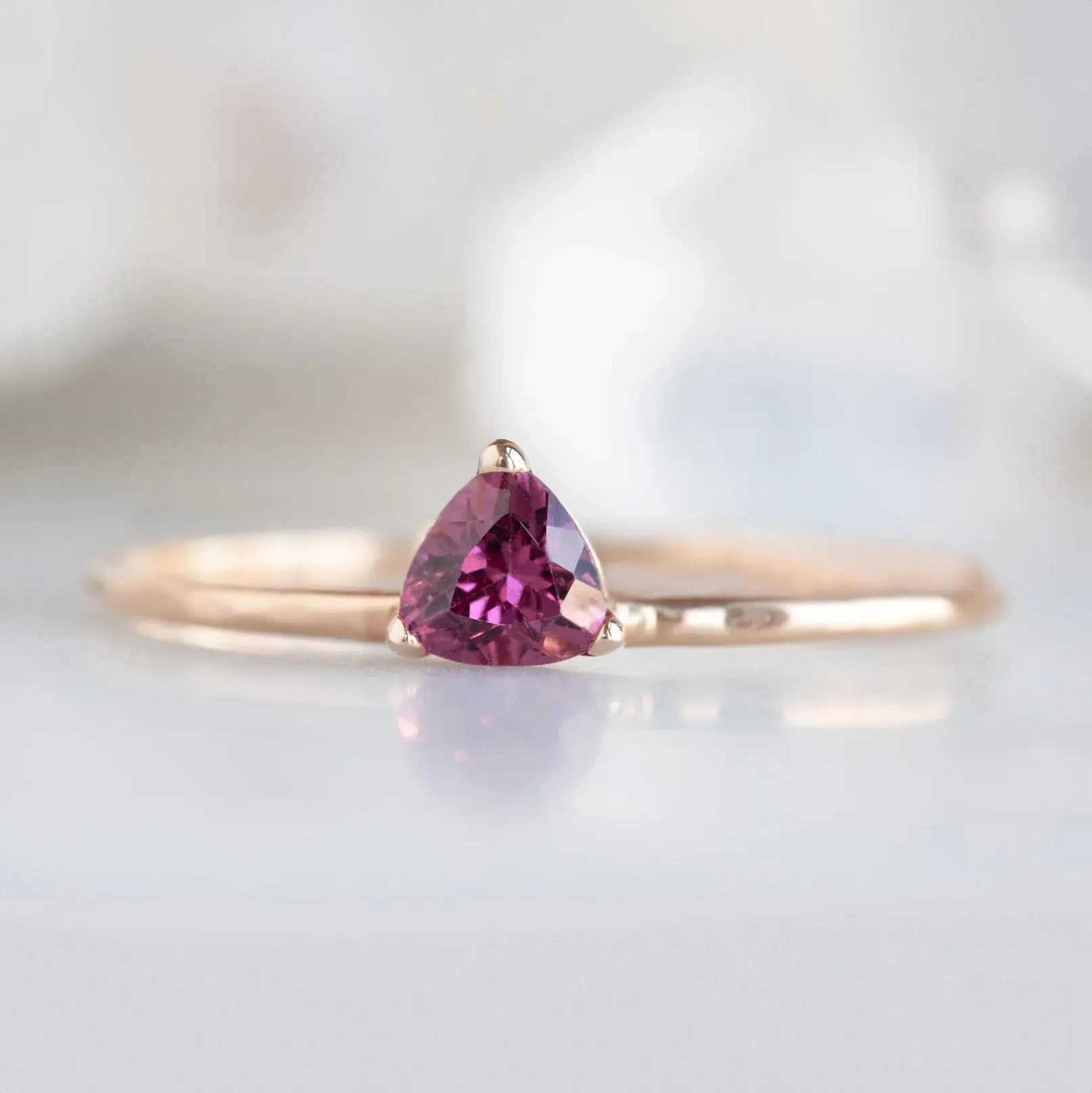 The Pink Garnet Crown Ring | Yellow, Rose or White Gold