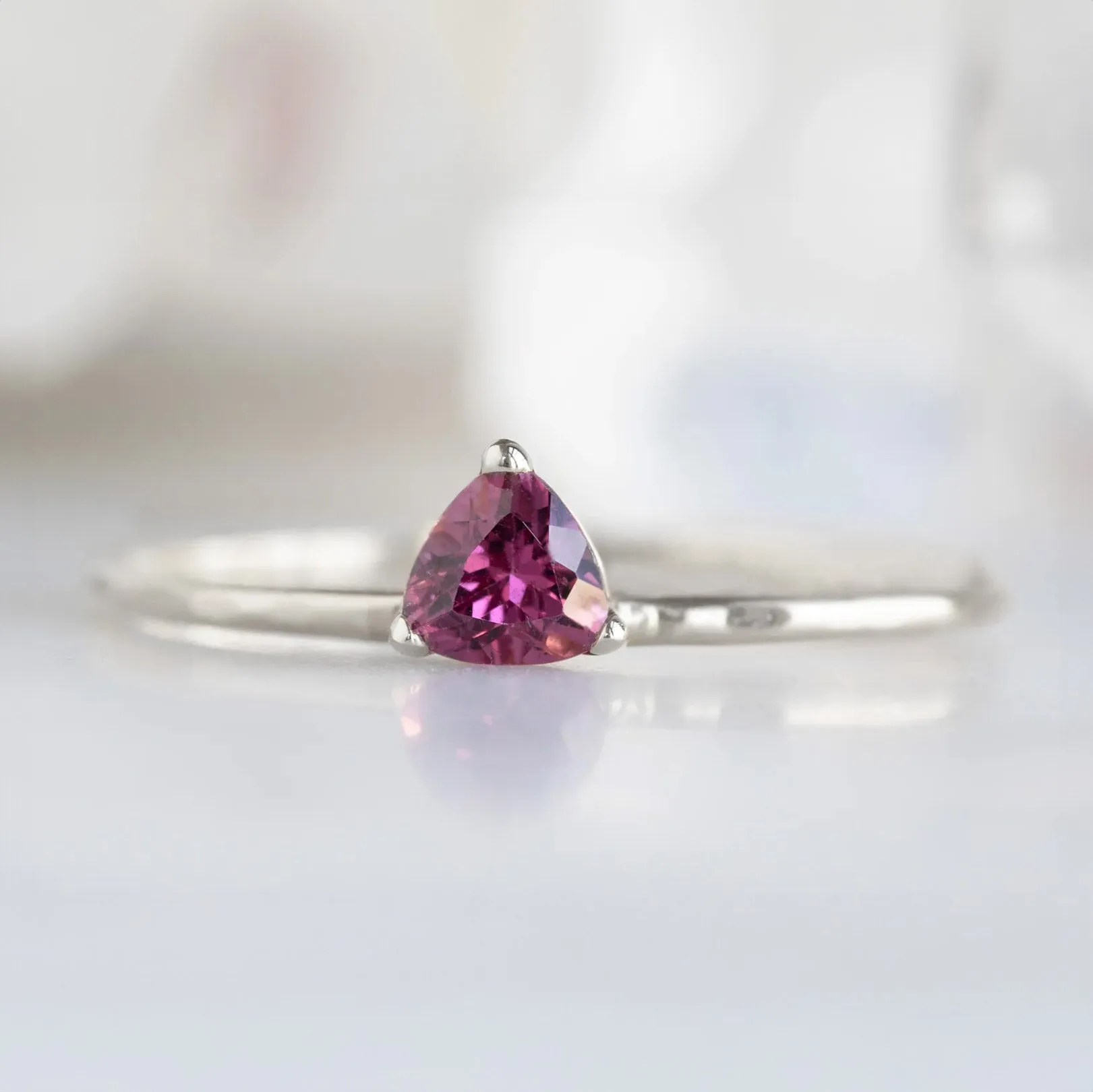 The Pink Garnet Crown Ring | Yellow, Rose or White Gold