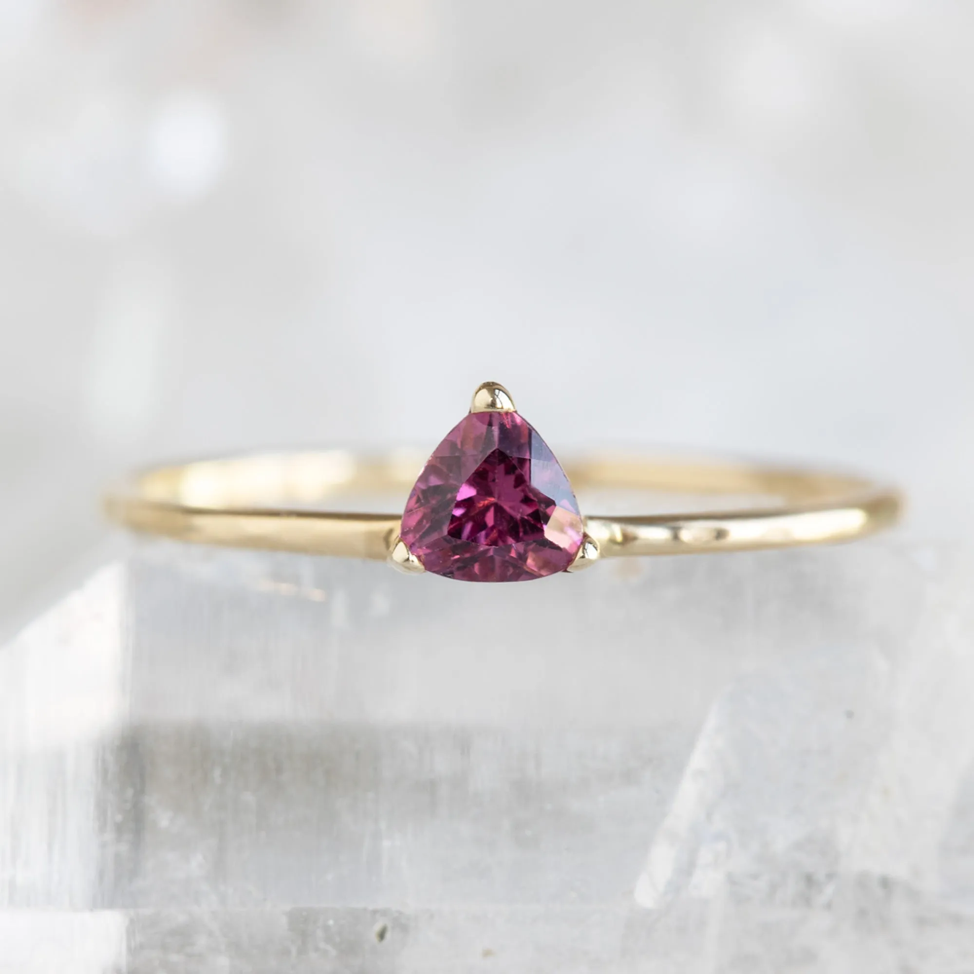 The Pink Garnet Crown Ring | Yellow, Rose or White Gold