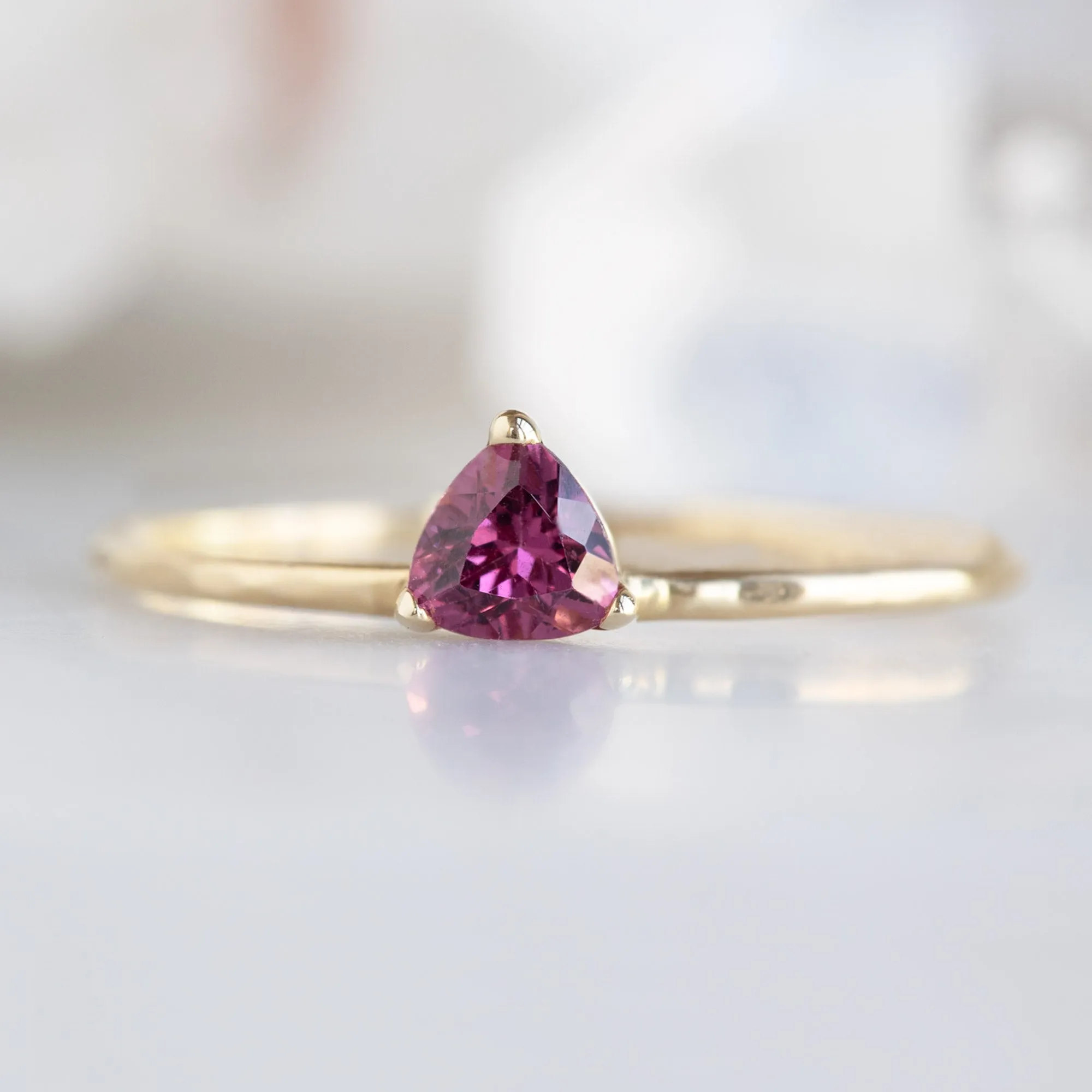 The Pink Garnet Crown Ring | Yellow, Rose or White Gold