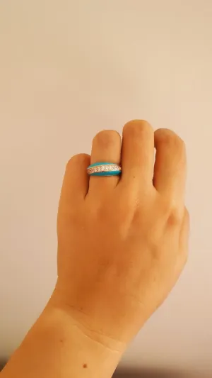 Turquoise Sisi Adjustable Ring in Sterling Silver