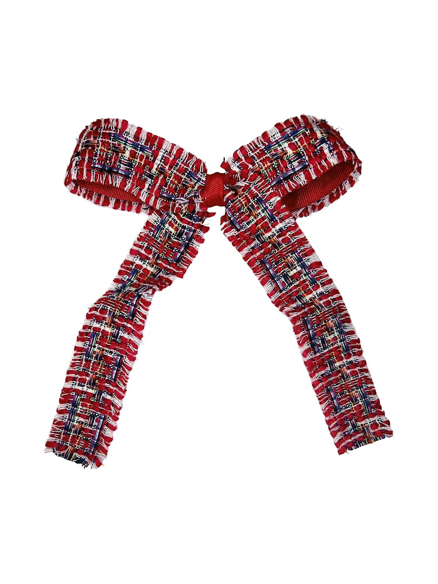 Tweedy Red Vintage Ribbon Bow