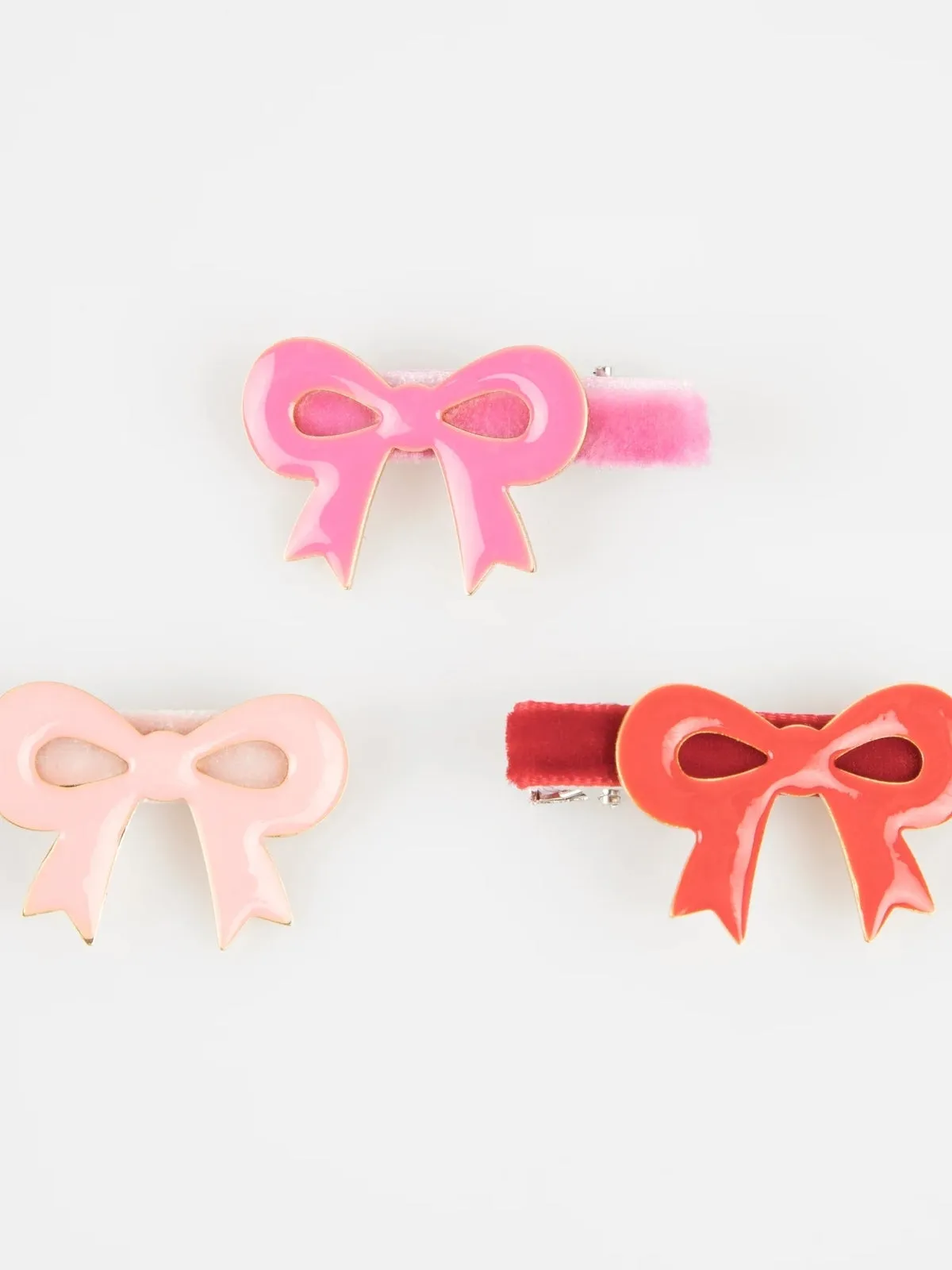 Valentines Bow Hair Clips