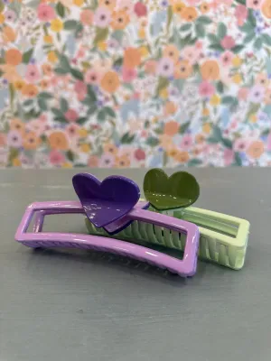 Valentine's Heart Claw Clip