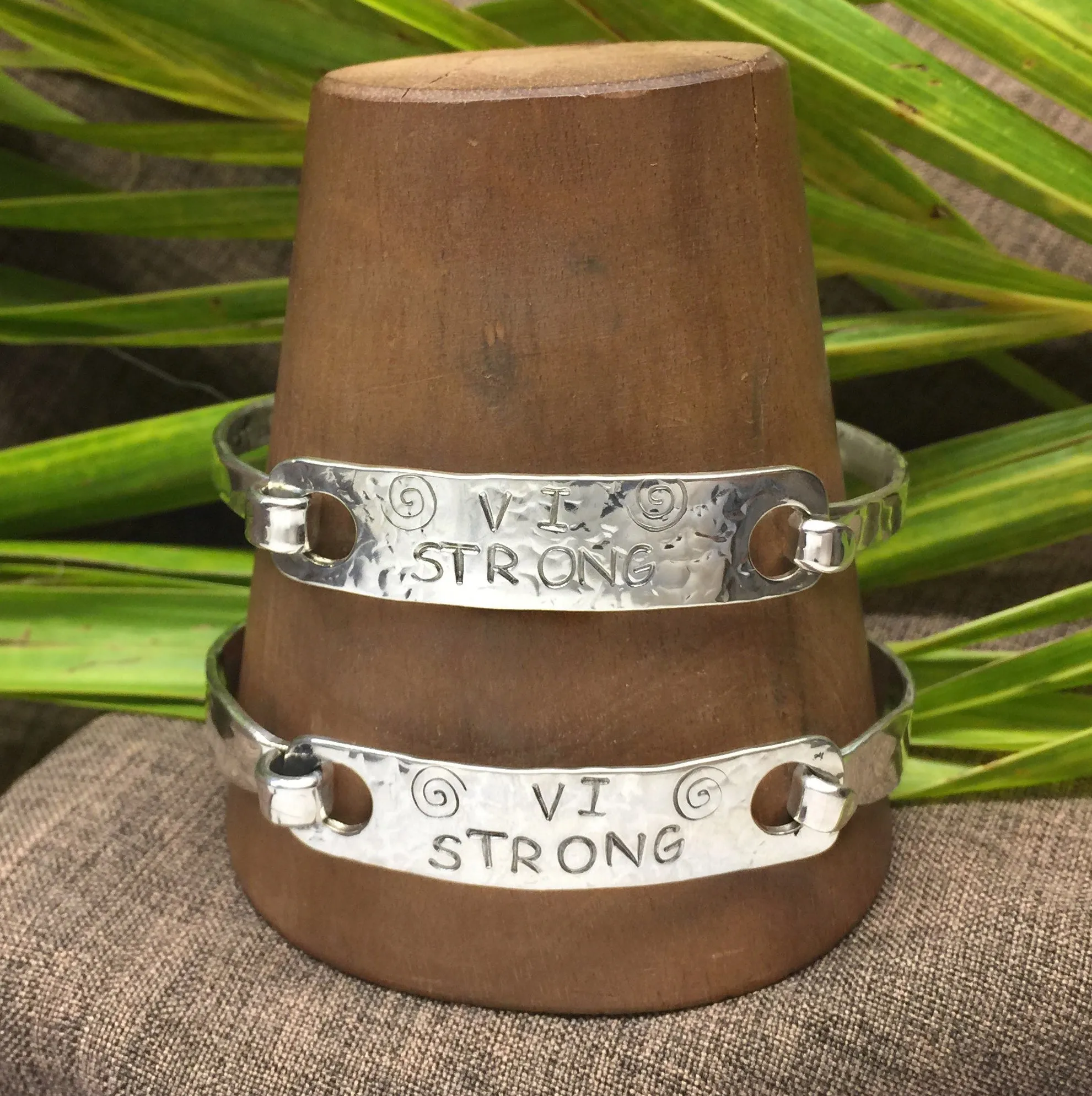 VI Strong Sterling Silver Latching Bracelet