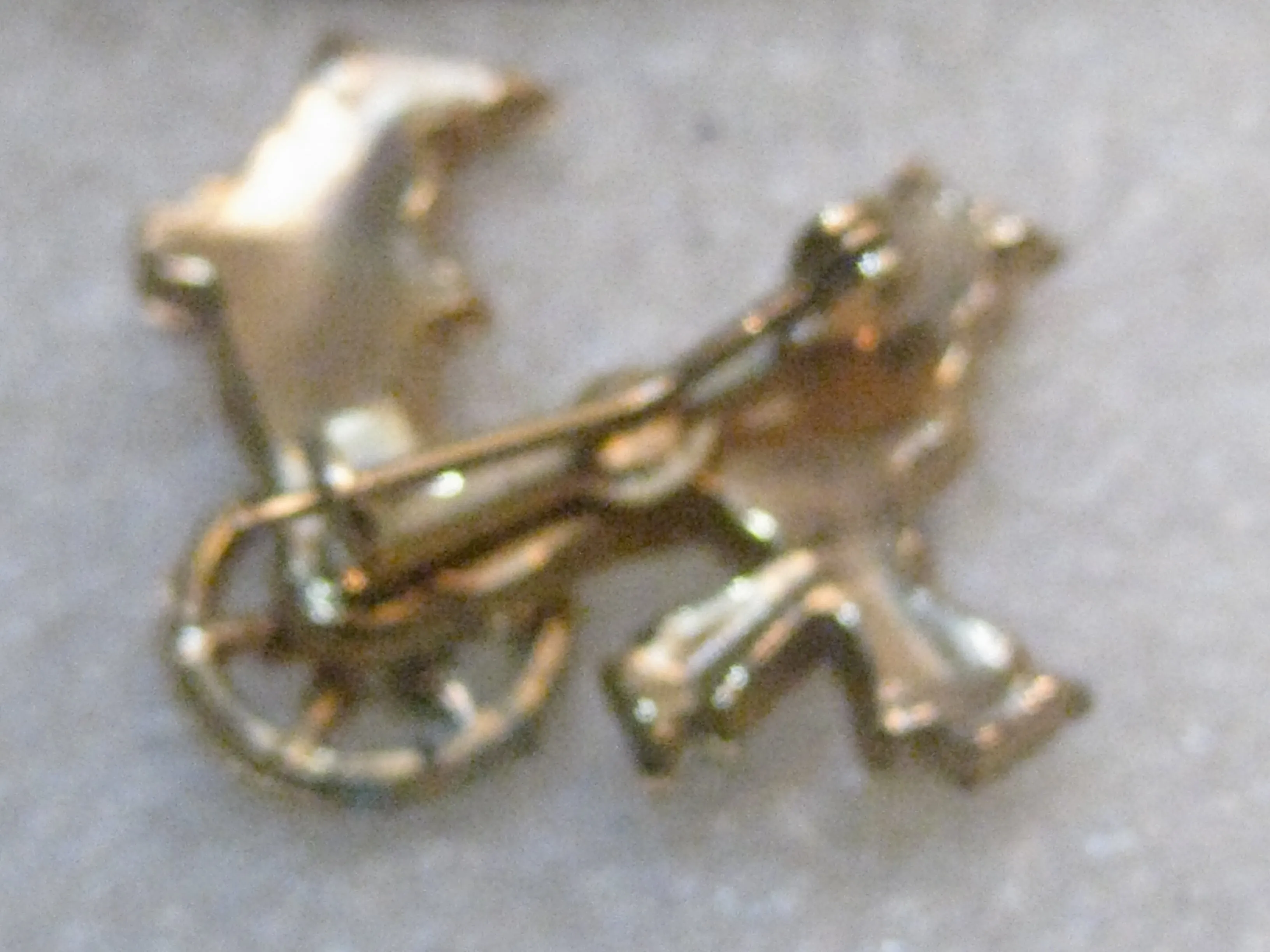 Vintage Enameled Rickshaw Brooch - Chinese Ricksha - Faux Pearl, Rhinestones, 1960's
